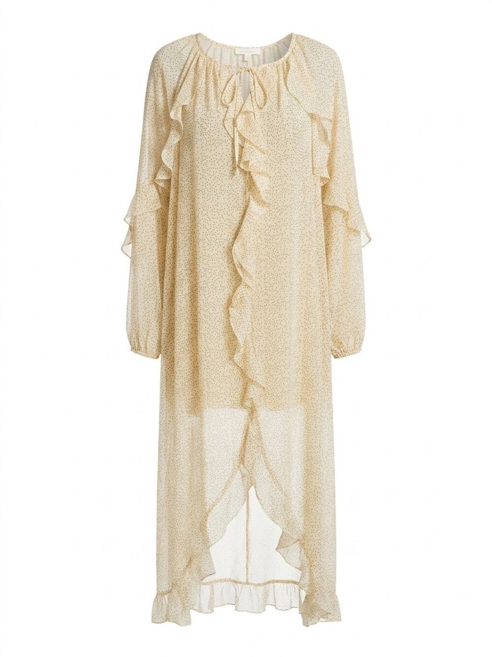 Rita Ora x Primark Polka Dot Ruffle Tunic Dress Sheer Cottagecore Boho Vibe